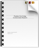 Communication Research Report
